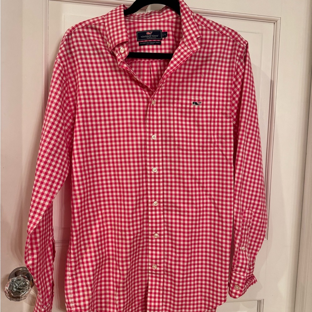 Vineyard Vines Pink Casual Button Down Shirt Small